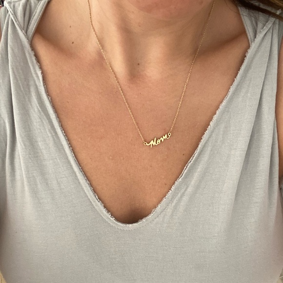 Rebecca Minkoff Mom gold tone necklace